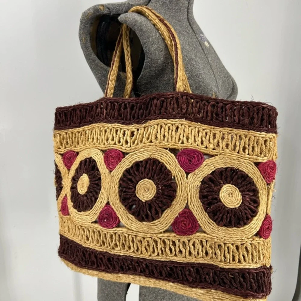 Jute raffia beach summer tote